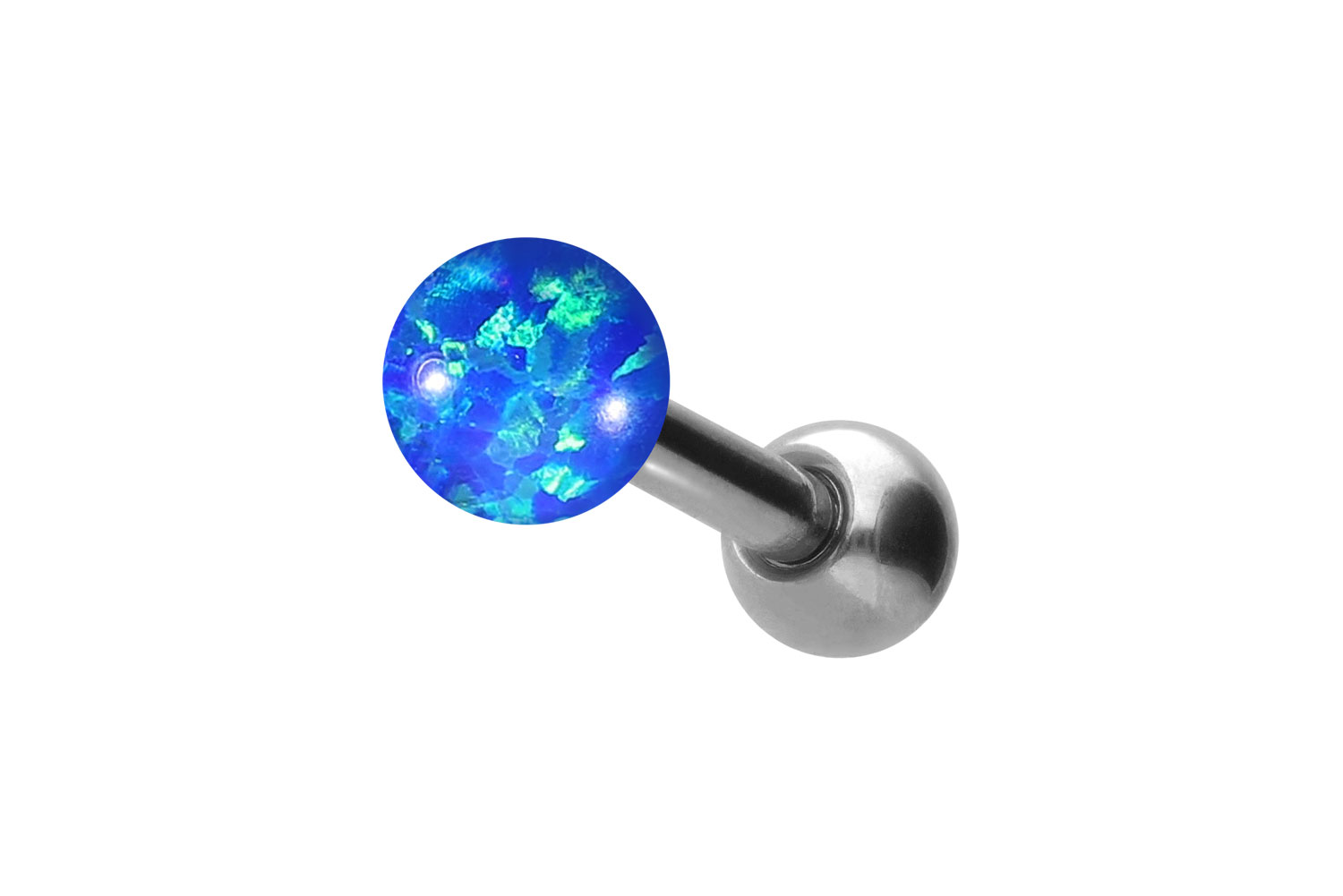 Titan Ohrpiercing SYNTHETISCHER OPAL